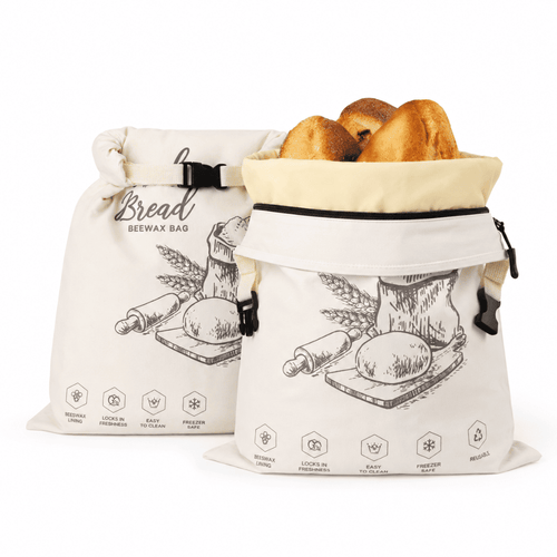 Halisse 100% Algodón - Bolsa de Cera de Abeja para Pan