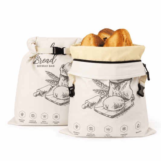 Halisse 100% Algodón - Bolsa de Cera de Abeja para Pan