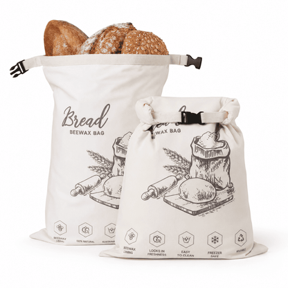 Halisse 100% Algodón - Bolsa de Cera de Abeja para Pan