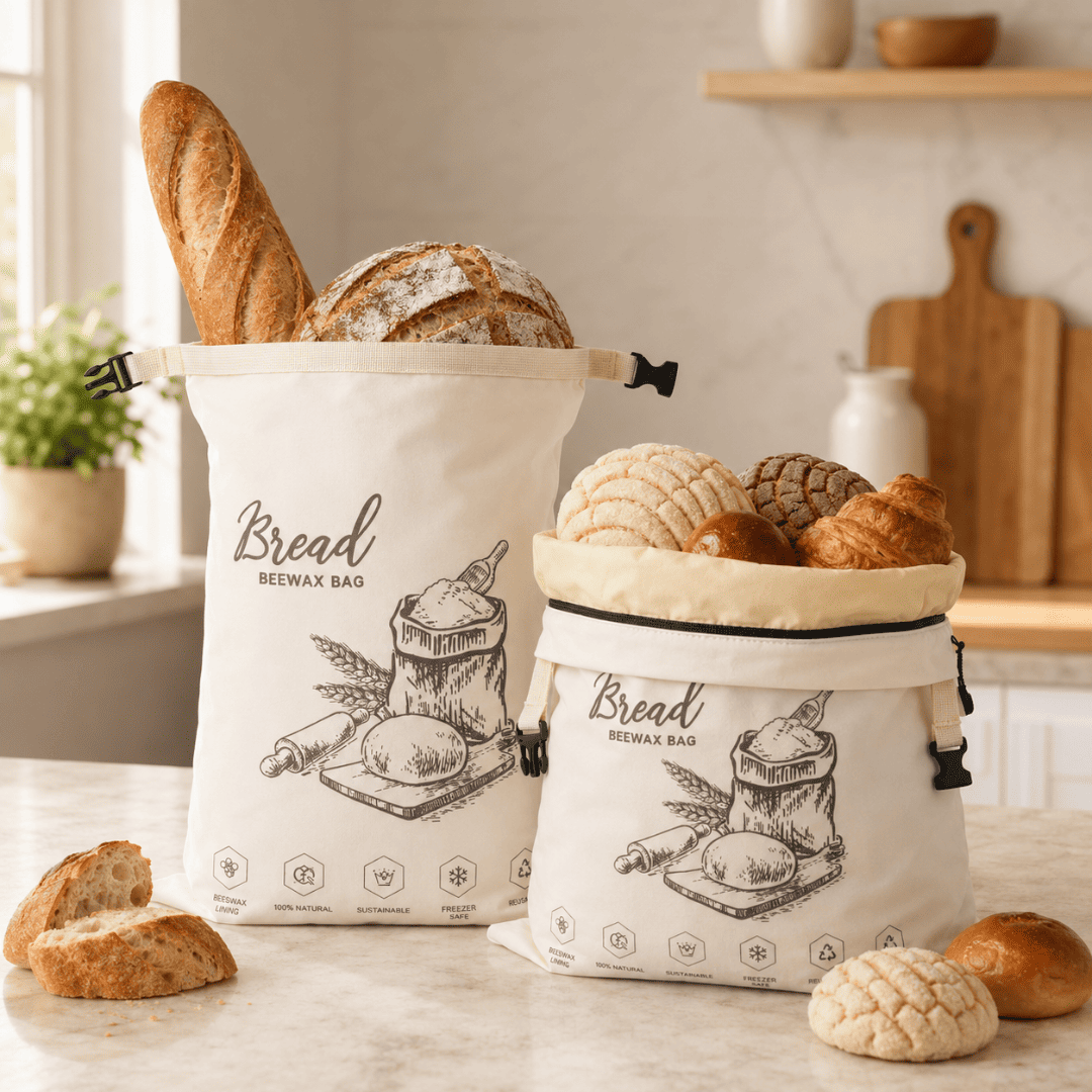 Halisse 100% Algodón - Bolsa de Cera de Abeja para Pan