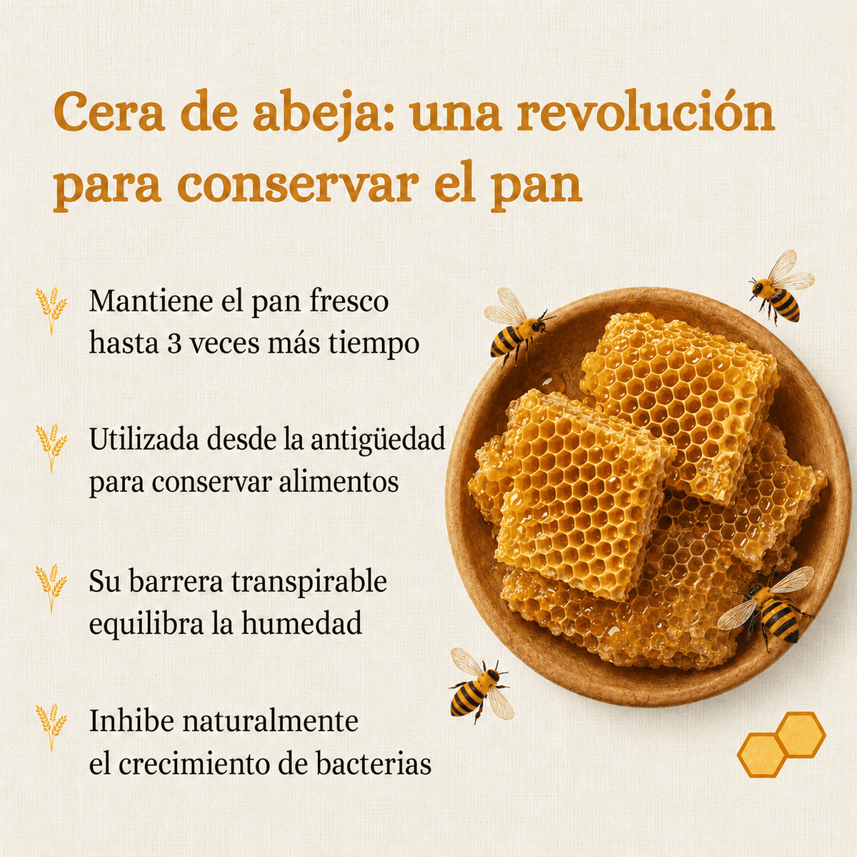 Halisse™ - Bolsa de Cera de Abeja para Pan Fresco