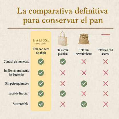 Halisse™ - Bolsa de Cera de Abeja para Pan Fresco