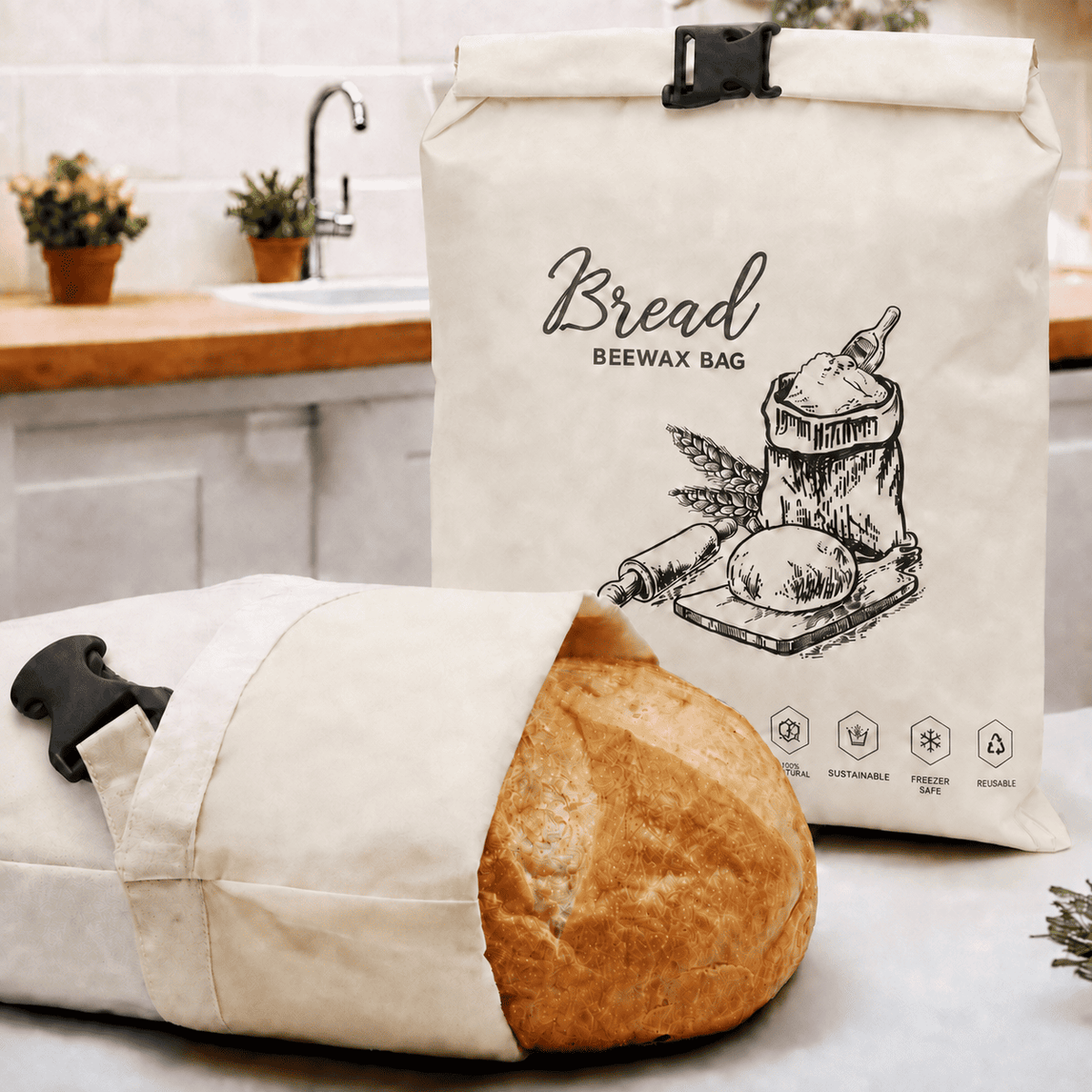 Halisse™ - Bolsa de Cera de Abeja para Pan Fresco