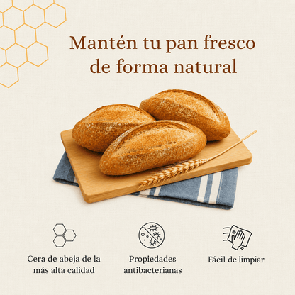 Halisse™ - Bolsa de Cera de Abeja para Pan Fresco